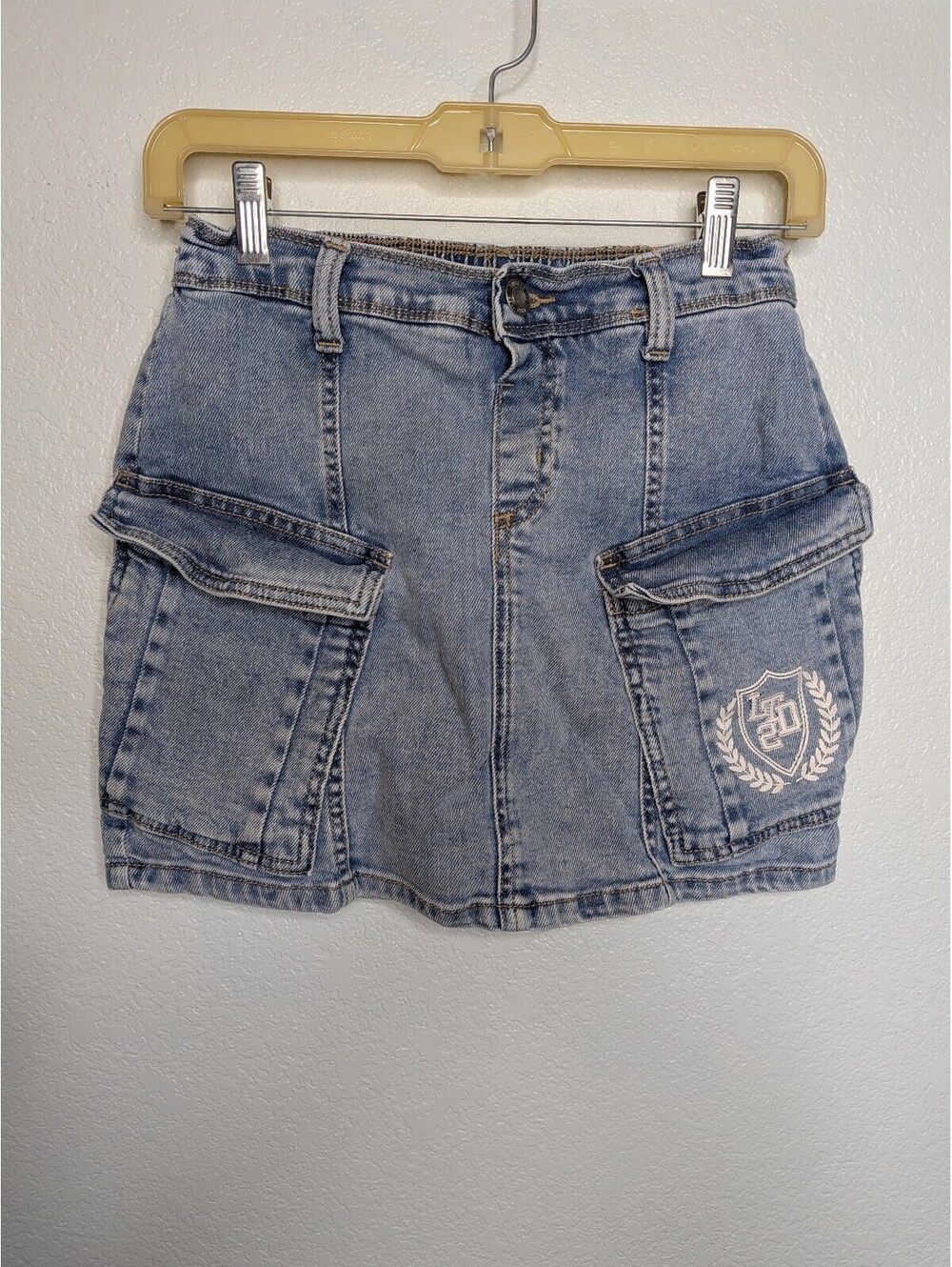 Vintage Y2K Limited Too Girls Size 14 Denim Cargo Skort Blue Jean Skirt